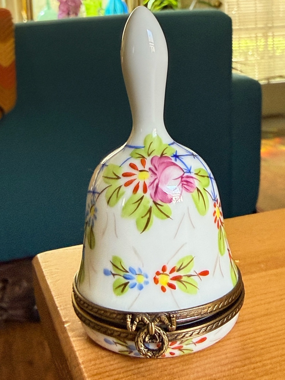 Limoges bell porcelain trinket box